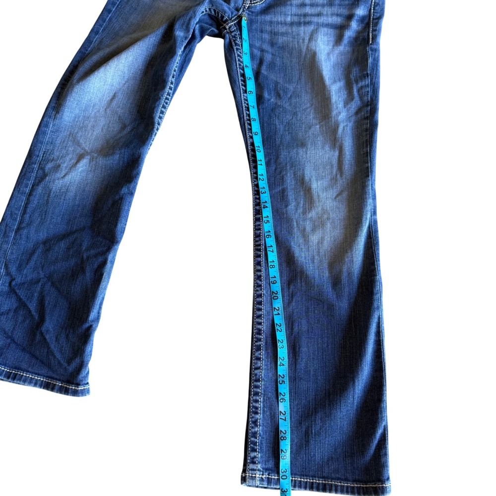 BKE Culture Rocker Straight Leg Distressed Western Jeans Medium Wash 32x31.5 - Picture 9 of 10